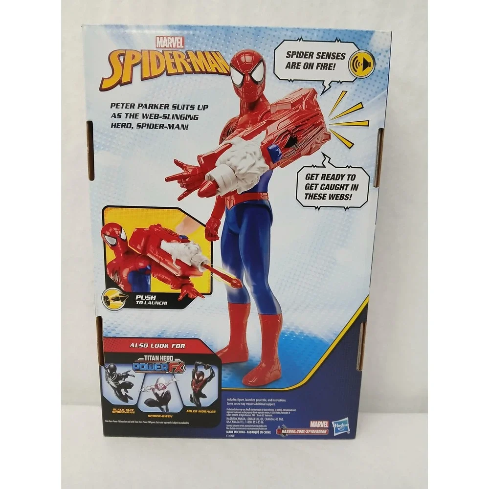 Marvel Spider-Man Titan Hero Power FX Action Figure with Launcher Ages‎ 4+ NIB